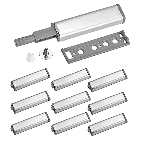 10 Stück Drucktüröffner Magnetschnäpper Edelstahl Push to Open Türdämpfer Stark Magnet Zuhaltung, Möbel Touch Latch Schubladen Drucköffner für Schränke Schubladen Spanplatten Sideboards Boote von cutefly