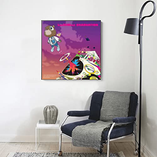 Tiango Kanye West "Graduation" Kunst Musikalbum Poster Leinwand HD-Druck Wanddekoration, ungerahmt 61 x 61 cm von NC