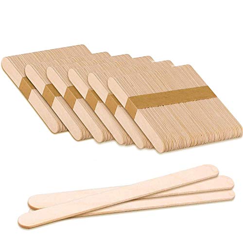 N/U 300 Stück Eis-Schienen aus Holz, Eisformen, Schiffe, Eisstäbchen, Holzstäbe für Arbeiten, Zungensenkel, Holz (11,5 x 1 cm) von N/U