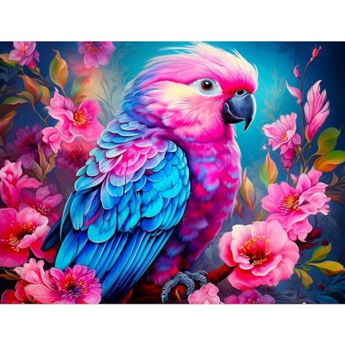 NAIMOER Diamond Painting Blumen, Diamant Painting Erwachsene Diamond Painting Vögel Erwachsene Bilder Tiere Diamant Painting Kinder 5D Diamant Malerei Stickerei für Home Décor(30x40cm) von NAIMOER