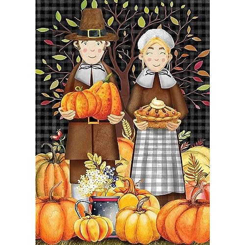 NAIMOER Diamond Painting Herbst Erwachsene, 5D Kürbis Diamant Painting Bilder Erwachsene, DIY Herbst Blumen Diamond Painting Bilder Diamant Malerei Kinder Set für Home Dekor 30x40cm von NAIMOER