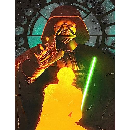 NAIMOER Star Wars Diamond Painting Kits für Erwachsene Kinder, 5D Diamant Painting Bilder Erwachsene, Diamond Painting Bilder Kinder Malerei Set für Home Dekor 30x40cm von NAIMOER