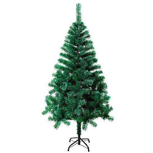 NAIZY Weihnachtsbaum Künstlich 210cm (Ø ca. 120 cm) mit 750 Spitzen Schnellaufbau Klapp-Schirmsystem Tannenbaum Künstlich mit Metallständer Christbaum - 210CM Tannenbaum Grün PVC von NAIZY
