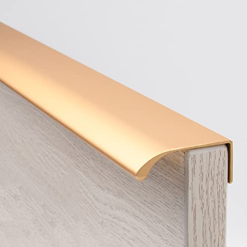Gold Schrankgriffe Aluminiumlegierung Küchengriffe Unsichtbare verdeckte Möbelgriffe Türknöpfe Hardware Schlafzimmer Schubladengriffe, mit Schrauben (Length 600mm) von NANNAN3360