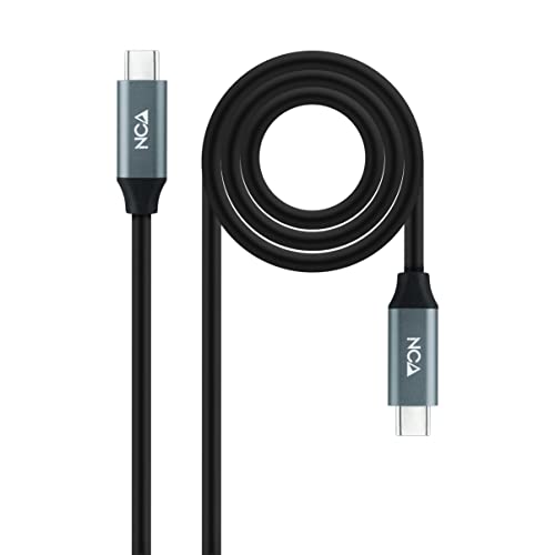 Nanocable 10.01.4301-L150 - Kabel USB 3.2 Gen2x2 20Gbps 5A/100W 4K/60Hz USB-C/M-USB-C/M, Farbe Schwarz, 1,5 m von NANOCABLE