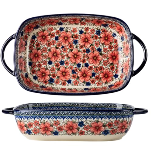 Keramik -Backschale, 2 QT -Auflaufschale, rechteckige Lasagna -Pfanne 13.2x7.5 '' Backformen mit Griffen 2,8 '' Deep Backware für Küchenofen Abendessen und Bankett Keramik -Backschale, 2 QT -Auflaufschale, rechteckige Lasagna -Pfanne 13.2x7.5 '' Backformen mit Griffen 2,8 '' Deep Backware für Küchenofen Abendessen und Bankett von NASSMOSSE