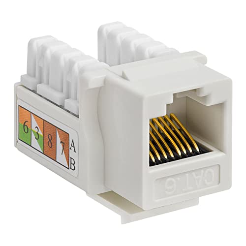 1x CAT6 Keystone RJ45 Modul Buchse 250 MHz werkzeuglos Kupplung Netzwerkkabel Einbaubuchse für Verlegekabel Patchpanel Netzwerkdose von NAUC