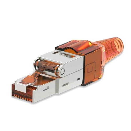 Netzwerk Stecker CAT 7 Werkzeuglos RJ45 CAT7 Netzwerkstecker für Verlegekabel LAN Kabel Stecker ohne Werkzeug werkzeugfrei Patchkabel Netzwerkkabel von NAmobile