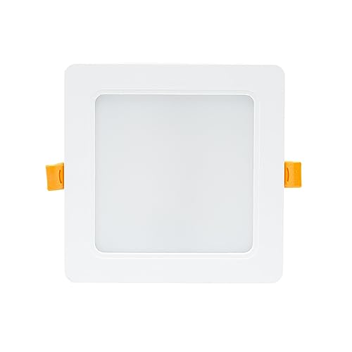 NCC-Licht LED Einbauleuchte Downlight DURE 3 Weiß eckig 14,5x14,5cm IP54 12W 1500lm warmweiß 3000K 110° von NCC-Licht