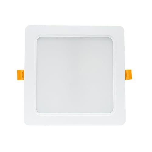 NCC-Licht LED Einbauleuchte Downlight DURE 3 Weiß eckig 17x17cm IP54 18W 2200lm warmweiß 3000K 110° von NCC-Licht