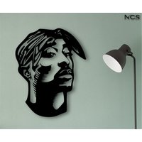 Tupac Holz Wandkunst, Wanddekor, Poster, Wohnzimmer 2Pac, Dekor, Geschenke Für Männer, Schlafzimmer Rap Musik von NCSWOODART