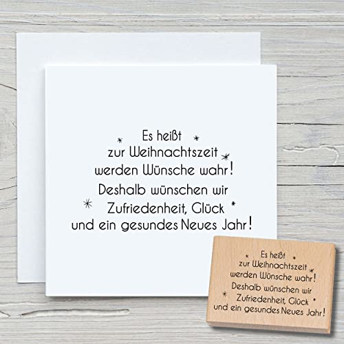 NEWSTAMPS Stempel Es heißt zur Weihnachtszeit Motivstempel groß aus Holz & Gummi zum Karten basteln, Holzstempel, Weihnachten, Weihnachtskarte, Scrapbook, Textilstempel, Deko, Kinder von NEWSTAMPS DIE STEMPELMACHER