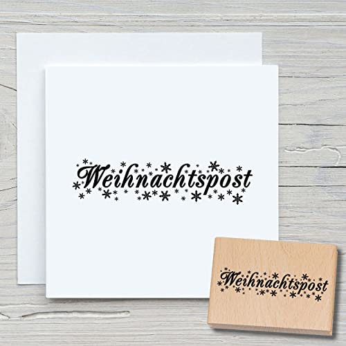 NEWSTAMPS Stempel Weihnachtspost Motivstempel aus Holz & Gummi zum Karten basteln, Holzstempel, Weihnachten, Weihnachtskarte, Advent, Scrapbook, Textilstempel, Deko, Kinder von NEWSTAMPS DIE STEMPELMACHER