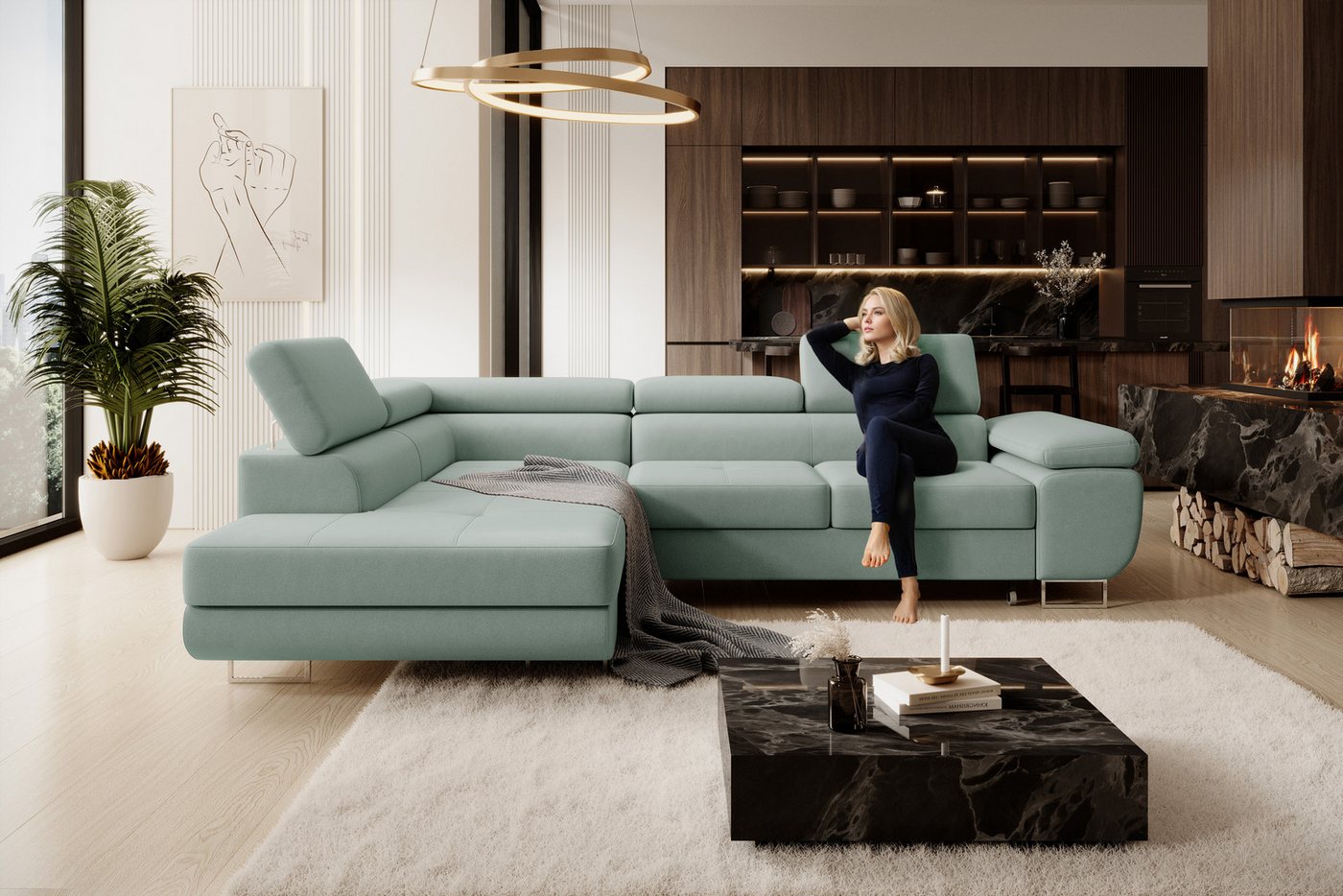 NEXT COLLECTION Ecksofa Wild, mit Schlaffunktion, mit Bettkasten, Easy Clean Stoff von NEXT COLLECTION