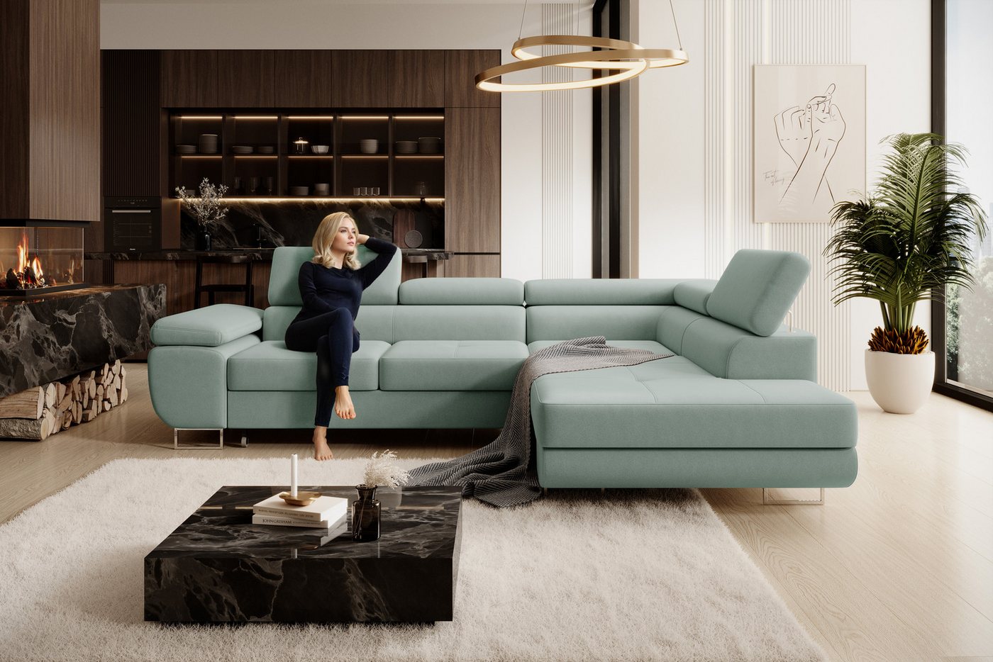 NEXT COLLECTION Ecksofa Wild, mit Schlaffunktion, mit Bettkasten, Easy Clean Stoff von NEXT COLLECTION