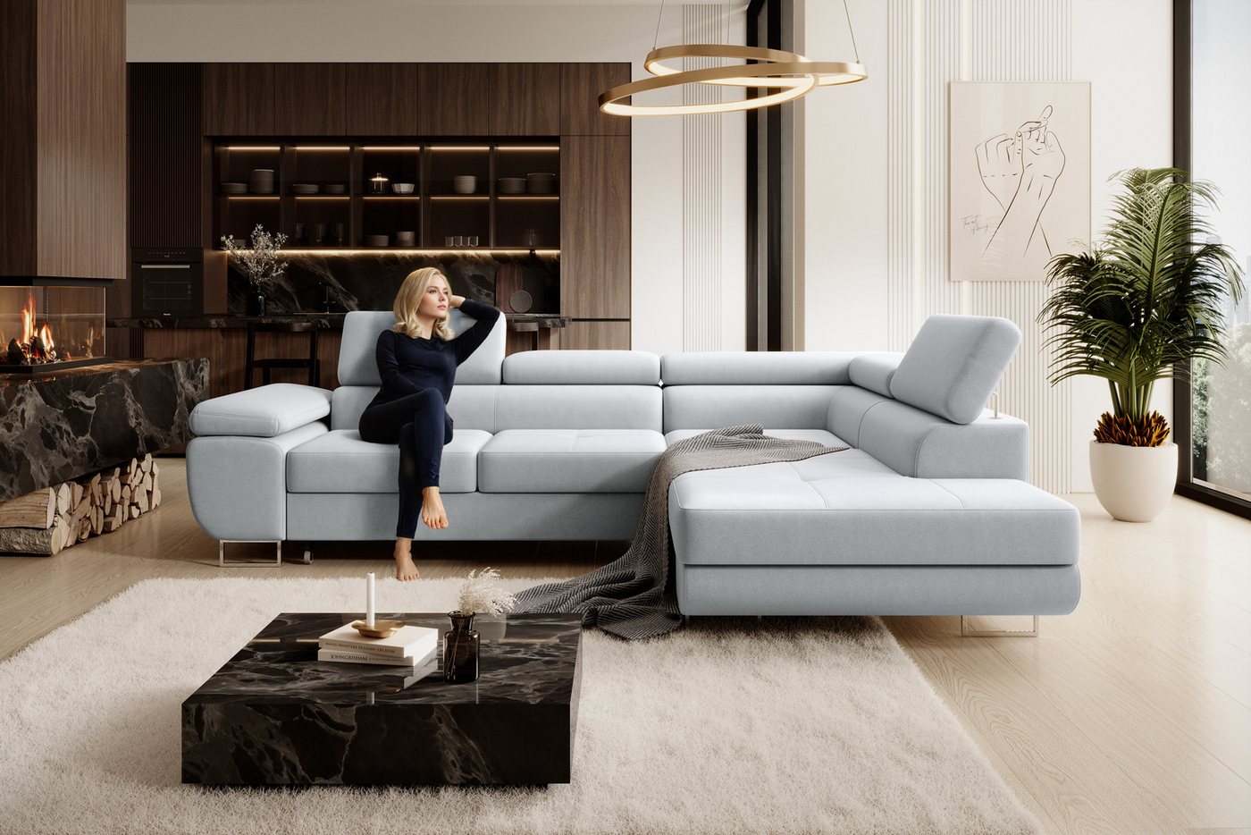 NEXT COLLECTION Ecksofa Wild, mit Schlaffunktion, mit Bettkasten, Easy Clean Stoff von NEXT COLLECTION