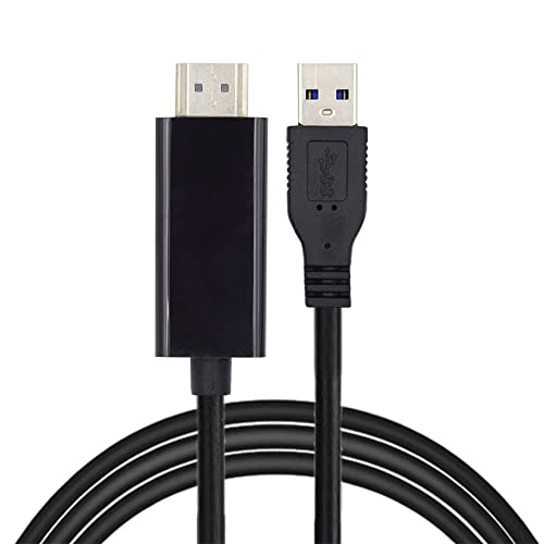 NFHK USB 3.0 Stecker auf HDMI Stecker Kabel USB 3.0 Quelle HDMI Waschbecken Konverter für Desktop Laptop PC Adapter 1,8 m 1080P Projektor Video Monitor Kabel von NFHK