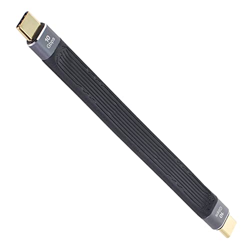 NFHK USB-C-Stecker auf Stecker, USB 3.1, 10 Gbit/s, flach, FPC-Datenkabel für Laptop und Handy, 13 cm von NFHK