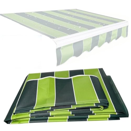 NILZA Terrassenmarkise Einziehbar Klemmmarkise Ersatzstoff Balkonmarkise Ersatztuch Markise Ersatz Canvas Sonnenschutz Markisenstoff Für Geschäfte Restaurant Deck(Size:4.5x3.5m/14.7x11.5ft) von NILZA