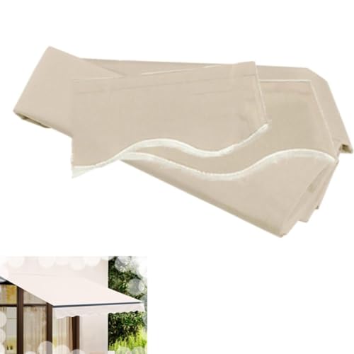 NILZA Terrassenmarkise Einziehbar Markise Ersatzbespannung Stoff Markisenstoff 280g Polyester Balkonmarkise Ersatzstoff Ersatztuch Sonnenschutz Klemmmarkise Für Deck((16x10ft) 5x3) von NILZA