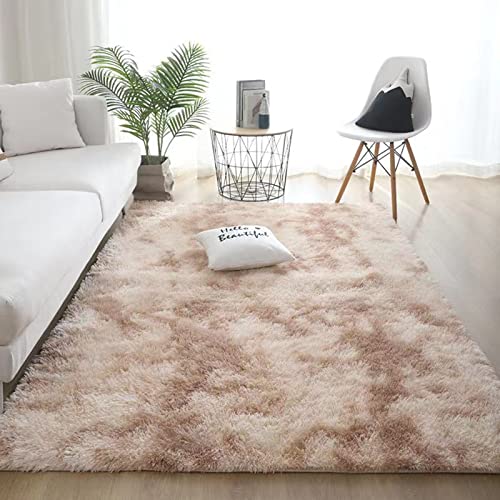 Hochflor Teppich 160x230 Beige Modern Flauschig Weich Groß für Wohnzimmer Kinderzimmer Deko Schlafzimmer Flur Läufer Outdoor Carpet Langflor Fellteppich Kunstfell Shaggy Einfarbig Bettvorleger von NIULAA