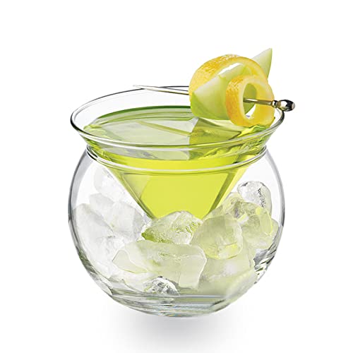 NLDGR Martini-Gläser ohne Stiel, Cocktailgläser mit Kugelbasis, Elegante Gläser für Cocktailpartys und Wiederverwendbare Einzigartige Glaswaren für Weingläser Im Haushalt(#1) von NLDGR