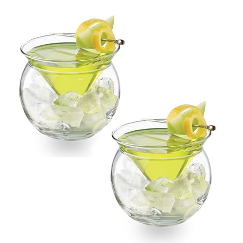 NLDGR Martini-Gläser ohne Stiel, Cocktailgläser mit Kugelbasis, Elegante Gläser für Cocktailpartys und Wiederverwendbare Einzigartige Glaswaren für Weingläser Im Haushalt(#4) von NLDGR