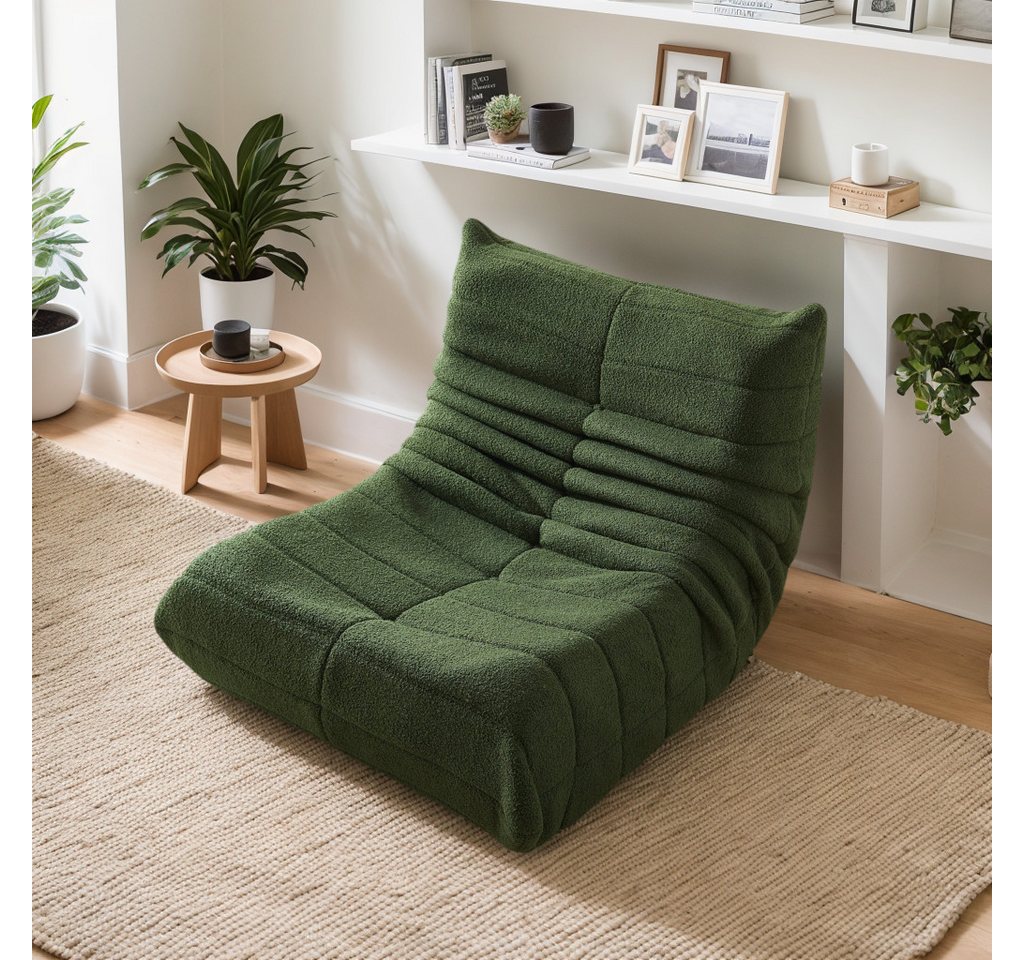 NMonet Sitzsack Einzelsofa, Wohnzimmer Sofa, Loungesessel, Lazy Sofa-Stühle, Teddyfleece-Sitzsack, Schaumstoff mit hoher Dichte von NMonet