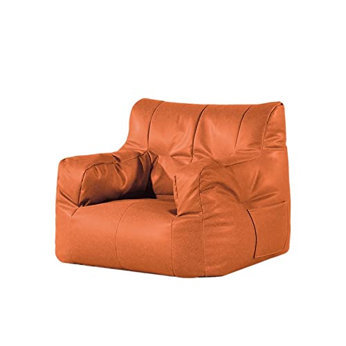 NNBDEY Brauner Bezug für Doppelsitz-Sitzsack-Sofa aus Wildlederimitat – ohne Füllstoff, Lazy-Sofa-Umschlagdesign für Erwachsene von NNBDEY
