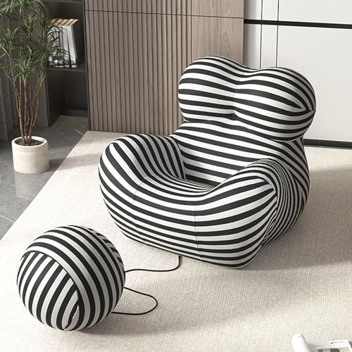 NNBDEY Einzelsitz-Sofa aus Schaumstoff, einteiliger Schaumstoff mit hoher Dichte, dauerhafter Komfort mit Ottomane für Wohnzimmer und Schlafzimmer (Farbe: D) (F, Einheitsgröße) von NNBDEY