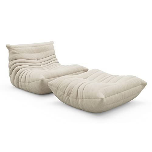 NNBDEY Luxuriöser, übergroßer Sitzsack aus Fell – weich, flauschig und plüschig – perfekte Wohnzimmermöbel – Lazy Sofa-Bettbezug – Erwachsenengröße – Lila von NNBDEY