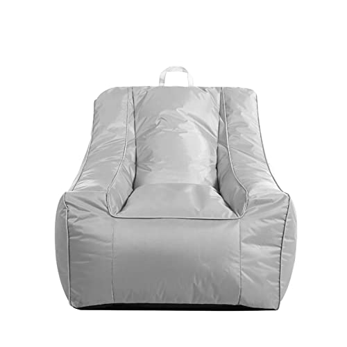 NNBDEY Upportive Sitzsack mit Tasche, hellgrau, Faltbarer Outdoor-Sitzsack, tragbarer Liegestuhl, nur Sitzbezug für Erwachsene (T 63,5 x 79,7 x 71,1 cm) von NNBDEY