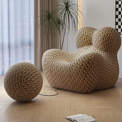 NNBDEY Weicher Sitzsack – bequemes Lazy-Sofa mit Fußhocker, langlebiger Komfort mit Ottomane für Wohnzimmer und Schlafzimmer (Farbe: E) (D, Einheitsgröße) von NNBDEY
