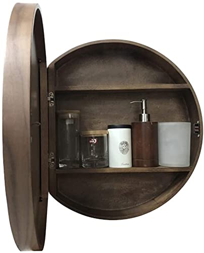 NOALED Kosmetikspiegelschränke,runder Badhängeschrank,Badezimmer Küchenschrank,Badspiegelschrank mit Schiebetür,Schminkspiegel,Geschenk von NOALED