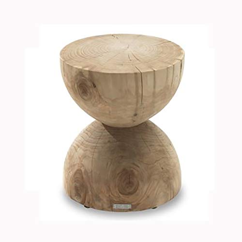 NOALED Runder Beistelltisch aus Holz, Nachttisch, einfacher Nachttisch, Couchtisch, Stabiler, robuster Snacktisch für Sofamöbel im Homeoffice, Holzfarbe 38 x von NOALED
