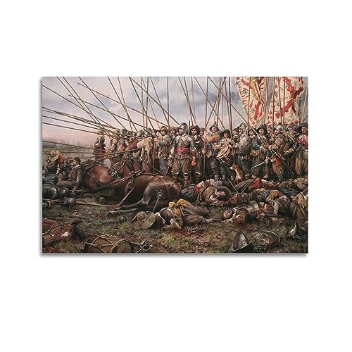 NOHF Militär-Poster Battle Of Rocroi, Wandkunstdruck, Retro, ästhetische Raumdekoration, Bürodekoration, 30 x 45 cm, ungerahmt von NOHF