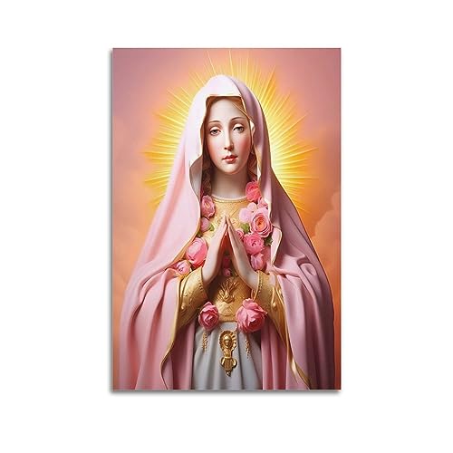 NOHF Poster Heilige Mutter Maria, Jungfrau Maria, Wandkunstdruck, Retro-ästhetische Raumdekoration, Bürodekoration, 20 x 30 cm, ungerahmt von NOHF