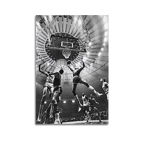 NOHF Schwarz-Weiß-Vintage-Poster mit Basketball-Motiv, Wandkunstdruck, Retro, ästhetisch, Raumdekoration, 30 x 45 cm, ungerahmt von NOHF