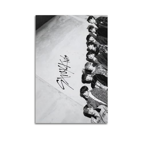 Stray Kids Poster Kpop Skz Poster, Wandkunstdruck, Retro-Ästhetik, Raumdekoration, Bürodekoration, 40 x 60 cm, ungerahmt von NOHF