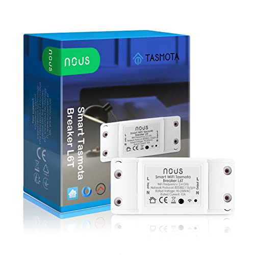 Tasmota smart lichtschalter unterputz Nous L6T - esp8266 smart home switch mit zeitschaltuhr, wlan schalter, funkschalter led licht relais 230v - MQTT Home Assistant ioBroker Google Home Alexa 2.4GH von NOUS