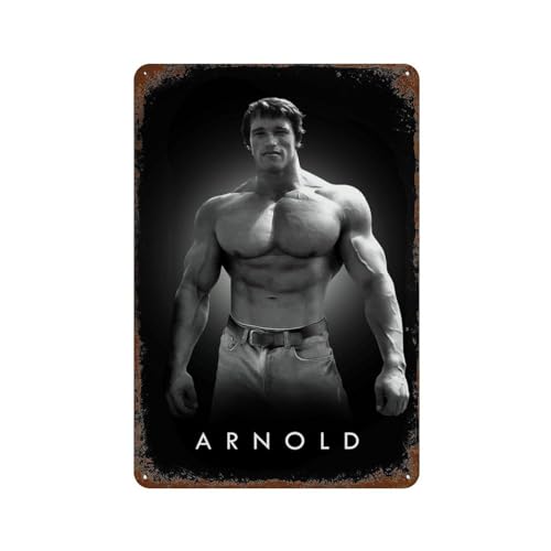 NRCKMIHRAE Arnold Schwarzenegger Poster, Wanddekoration, Kunst, Metallblechposter, moderne Wohnkultur, Kunst, Metallposter, Hausbar, Laden, Dekorationen, Vintage-Schild, Geschenk, 30 x 20 cm von NRCKMIHRAE