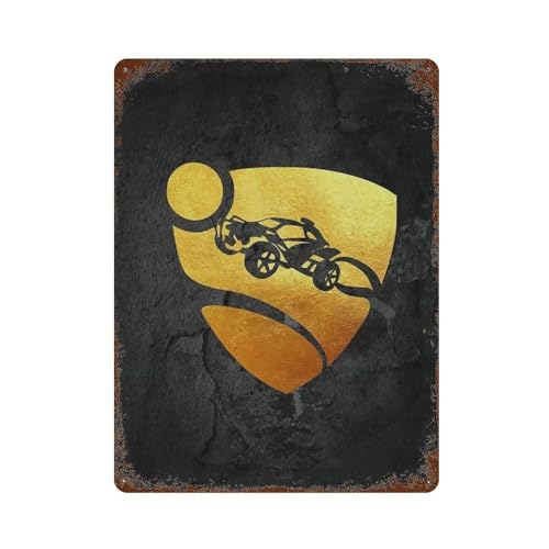 NRCKMIHRAE Poster, Motiv: Game Rocket League, Wanddekoration, Kunst, Metallblechposter, moderne Heimdekoration, Kunst, Metallposter, Hausbar, Laden, Dekorationen, Vintage-Schild, Geschenk, 39,9 x 30 von NRCKMIHRAE