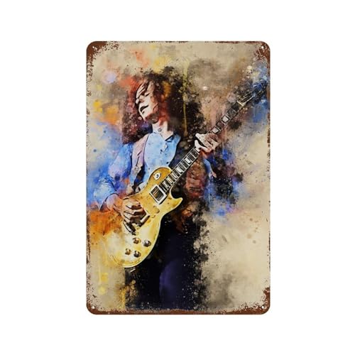 NRCKMIHRAE Poster, Motiv: Gitarrist, Paul Kossoff, Wanddekoration, Kunst, Metallblechposter, moderne Wohnkultur, Kunst, Metallposter, Hausbar, Laden, Dekorationen, Vintage-Schild, Geschenk, 30 x 20 cm von NRCKMIHRAE