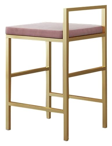 NTTNL Barhocker Stuhl Moderner Pub-Barhocker, Küchenstühle mit goldenen Metallbeinen, modisch gepolsterter Sitz, maximale Belastung 150 kg, Sitzhöhe 65/75 cm Style (Size : Height 75cm(29.5inch)) von NTTNL