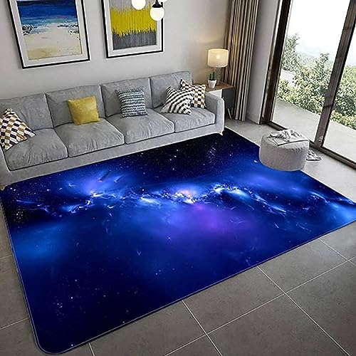 Weltraum-Teppich für Jungen Zimmer, Universum Planet große Fläche Teppich für Jungen Mädchen Schlafzimmer, Outer Space Planet Teppich Galaxy Planet Nebula Erde,M-80x120cm(31x47inch) von NURCIX