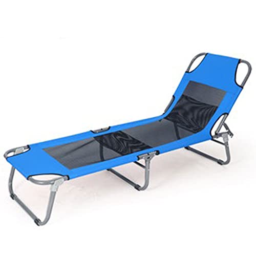 NVNVNMM Klappstuhl Recliner Beach Chair Cama Plegable Sofa Transat Longue Mobilya Folding Bed Salon De Jardin Lit Garden Furniture Chaise Lounge(Blue) von NVNVNMM