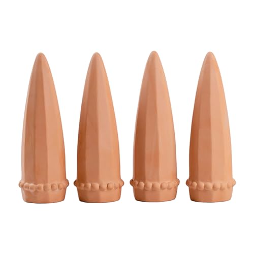 NYCEMAKEUP Pflanzenbewässerungsspikes, Terrakotta, Pflanzenbewässerungsspikes, automatische Pflanzenbewässerung für Innen- und Außenbereich, 4 Stück von NYCEMAKEUP