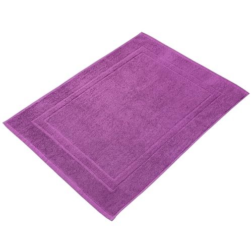 NYVI Badvorleger NYVIFresh 50x70 cm - Frottee Duschvorleger aus 100% Baumwolle Premium Qualität 700 g/m² - Saugfähig Schnelltrocknend Waschbar - Badematte Badteppich Lila von NYVI