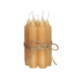 NaDeco Dinner-Kerzen, Höhe 11cm, 7 Stück, 13 Farben zur Auswahl | Spitzkerze | Pencil Candle | Stabkerze | Durchgefärbte Stabkerzen | Taper candle | Vintage Kerzen, Farbe:Honig von NaDeco