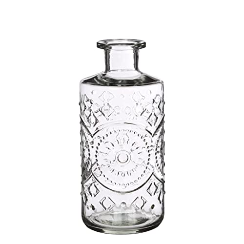 NaDeco Glasflasche 'Berlin', Höhe 21cm, Durchmesser 9cm, 1 Liter, viele Farben zur Auswahl | Glasvase | Deko-Flaschen | Glas-Flaschen | Kleine Deko-Vasen | Kleine Flaschen, Farbe:Glasklar von NaDeco